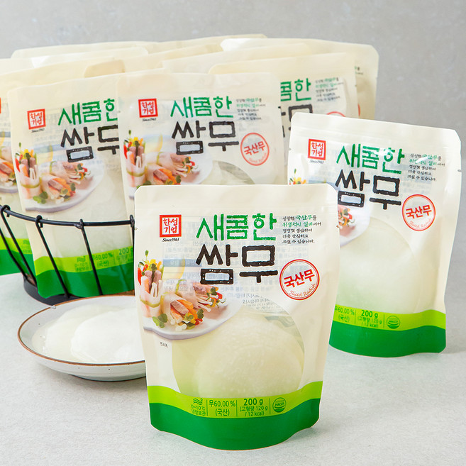 한성기업 새콤한 쌈무 파우치, 24개, 200g