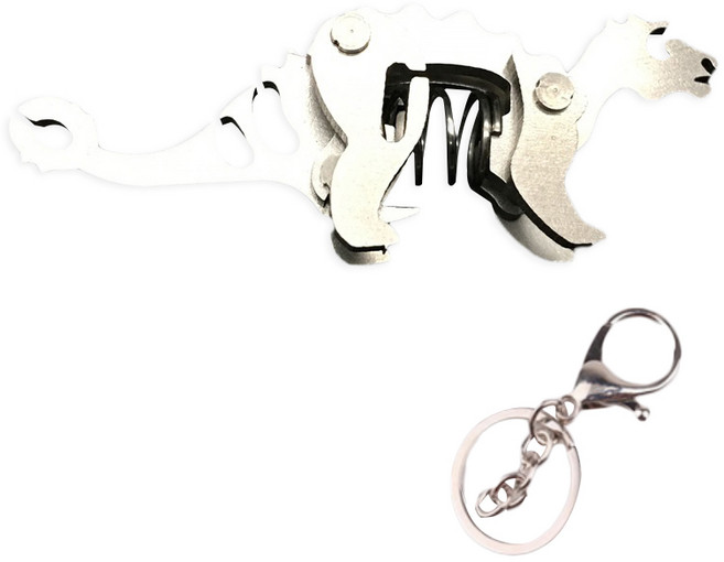 순잠 강철 리얼리티 실버 3D DIY 프라모델 55 안킬로 사우르스 열쇠고리 만들기, 1개