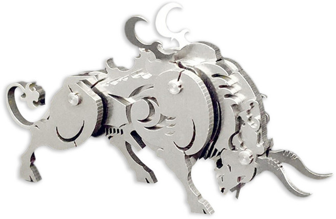 순잠 강철 리얼리티 실버 3D DIY 프라모델 26 궁수 카우, 1개