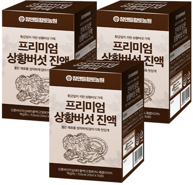 참앤들황토농원 프리미엄 상황버섯진액 30p, 2.1L, 1개