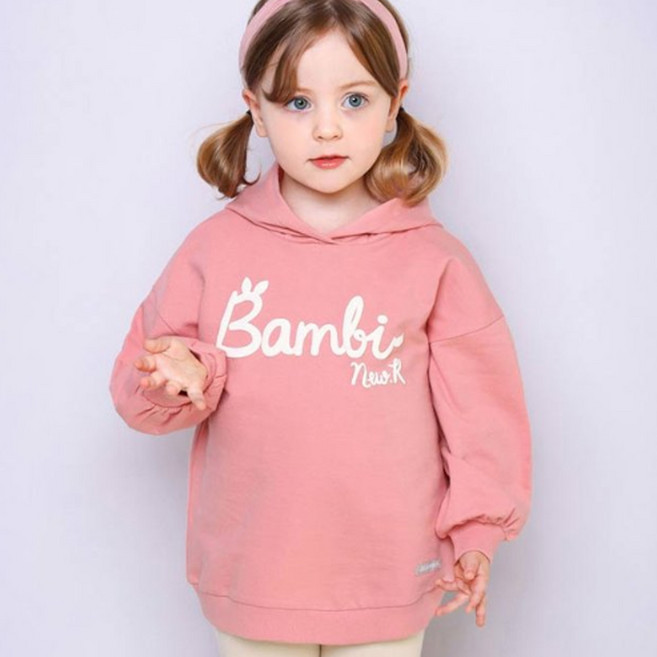 젤리스푼 여아용 밤비 후드 롱티셔츠 상하 바지세트