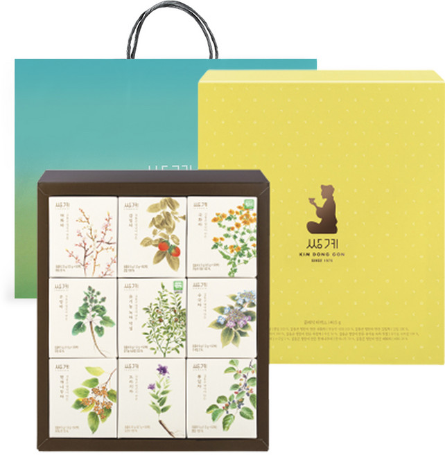쌍계명차 클래식 티박스, 티백 9종 + 쇼핑백, 1세트