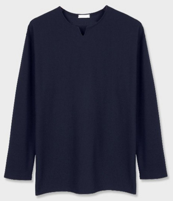 단군 남성용 링클프리 V트임 긴팔 티셔츠 LWT118