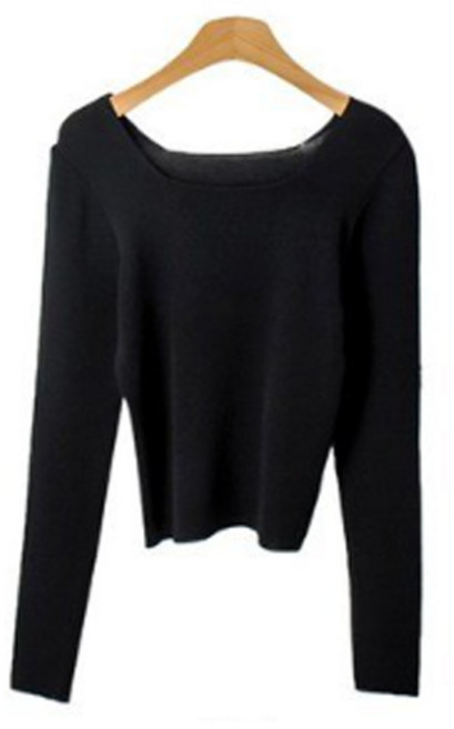 여성용 달프니 스퀘어넥 긴팔 니트 cpnt3832k27