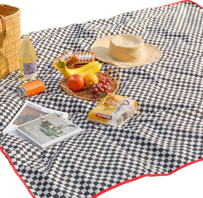 하임앤하임 체커보드 피크닉매트, Black