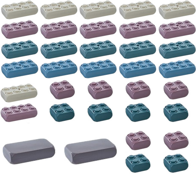 에듀플레이 헤이즐 플러스 빅블록 A세트 48p, 플럼레드, 오션블루, 포레스트그린, 헤이즐베이지, 헤이즐브라운, 1개