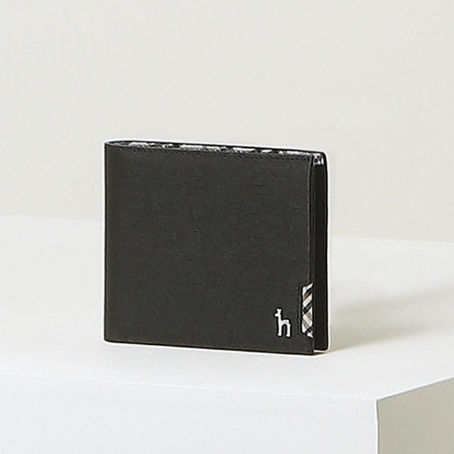 헤지스 CHESTER 체크배색 소가죽 반지갑