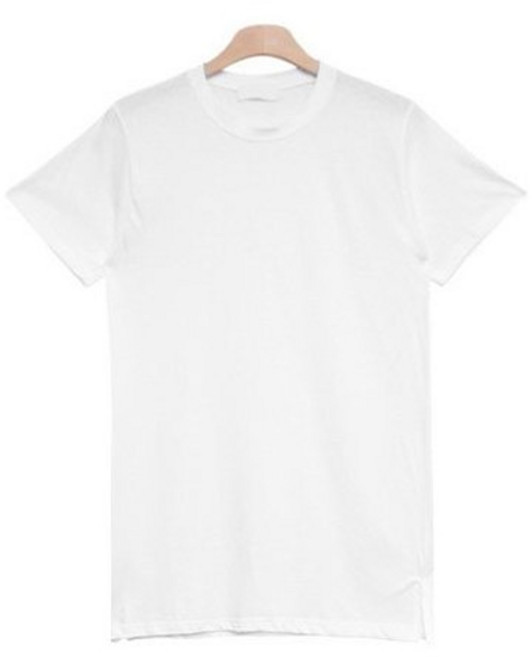 프리미엄 오버핏 레이어드 트임 반팔티