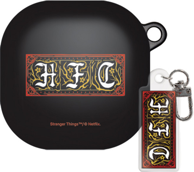 기묘한이야기 버즈2프로/버즈2/프로/라이브 하드 케이스 + 아크릴키링, 헬파이어클럽 스퀘어, 1개