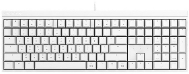 CHERRY 低噪音機械式有線標準型鍵盤, 白色, CHERRY MX BOARD 2.0S