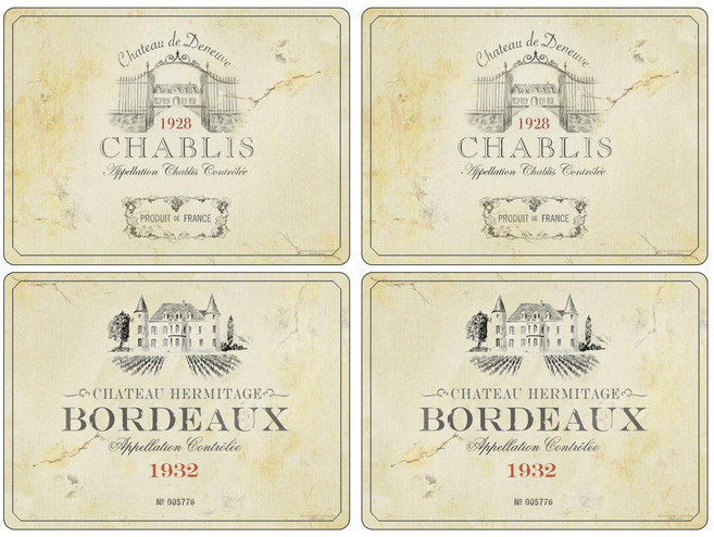 핌퍼넬 벵드프랑스 테이블매트 4p 세트, 혼합색상, 1세트