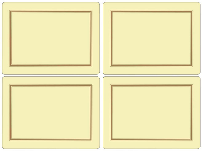 핌퍼넬 쿠팡수입 클래식 테이블매트 4p 세트, 크림, 401 x 298 mm, 4개