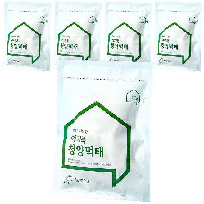 여기쿡 로스팅 시즈닝 청양먹태, 45g, 5개