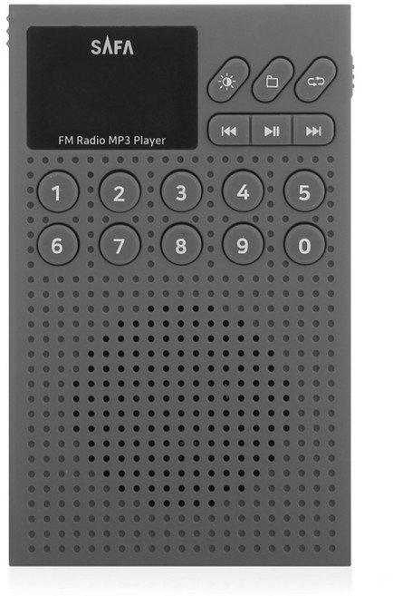 사파 휴대용 MP3 라디오 플레이어, SR200, 그레이