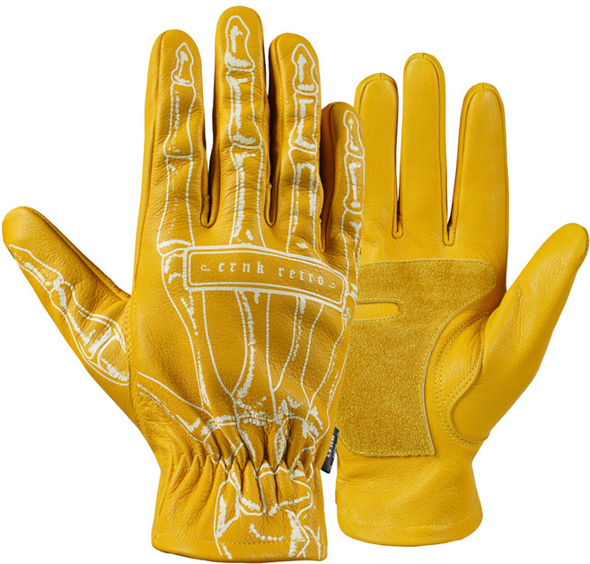 크랭크 오토바이 장갑 양손 세트 AMGU-01, 옐로우