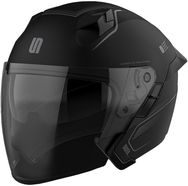 언더바 무광 오토바이헬멧 U-02, 무광블랙