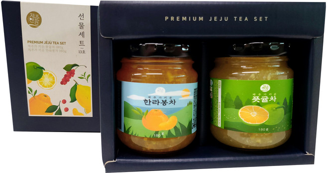 제주앤팜 제주 자연 미니 차 선물세트 13호, 한라봉차 + 풋귤차, 1세트