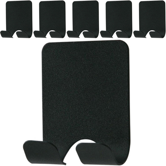 모나코올리브 모노 철제 전기코드 걸이, 블랙, 6개