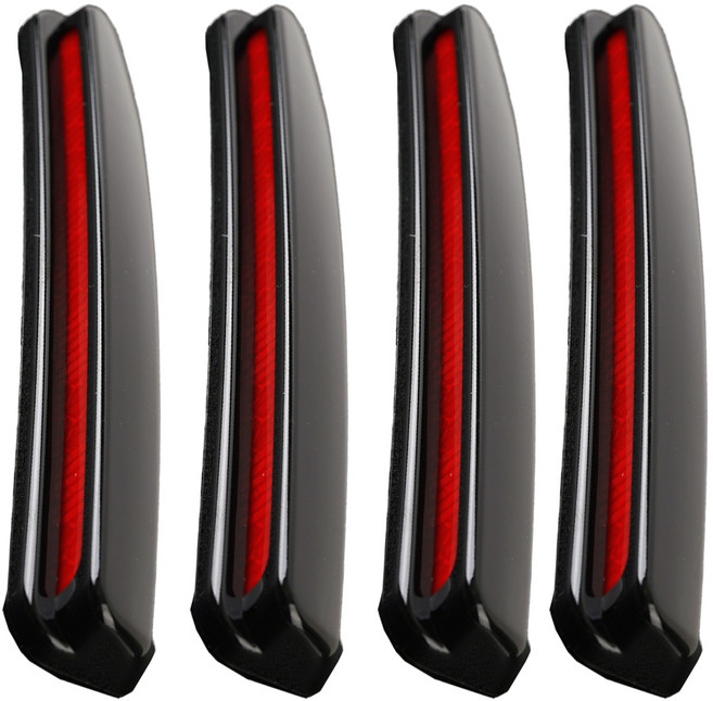 오토반 블랙슈트 리플렉션 차량용 도어가드 세트, 블랙 + 레드, 1세트