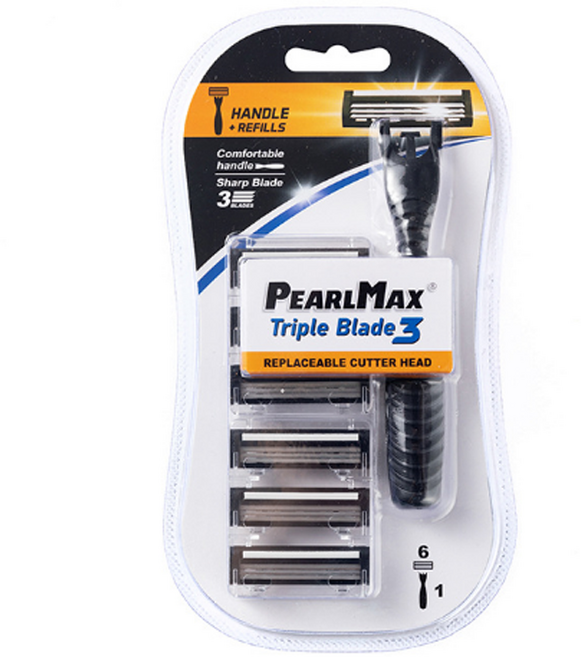 드위트리 프리미엄 MAX 3단 일회용 면도기 + 리필 면도날, 1세트