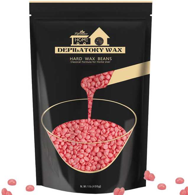 라이프스탠스 셀프 브라질리언 왁싱 로즈 하드왁스, 450g, 1개