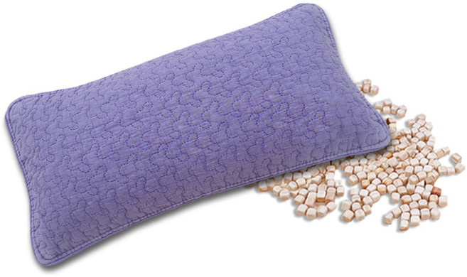 친환경편백아트 프리미엄 편백 큐브칩 베이직 베개, 연보라겉커버 + 랜덤발송속커버, 1개