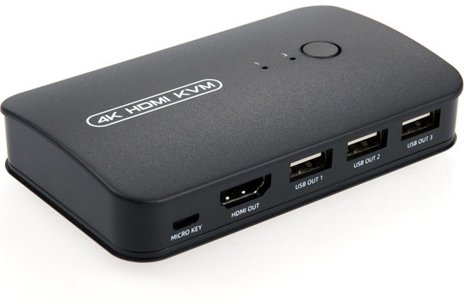 컴스 2포트 4K HDMI USB 3포트 2:1 KVM 스위치 선택기, TB586, 1개