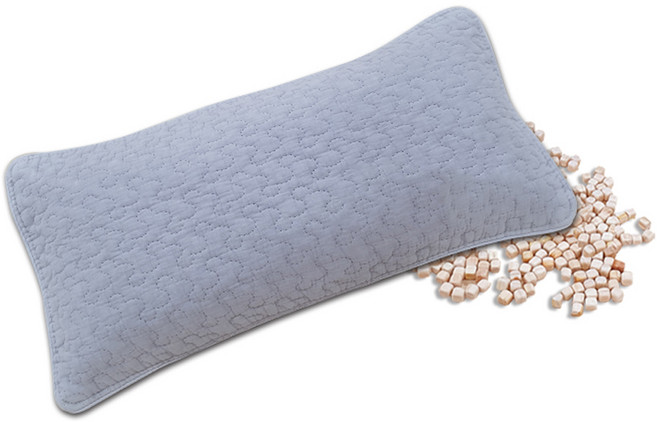 친환경편백아트 프리미엄 편백 미니 큐브칩 베이직 베개, 연회색, 1개