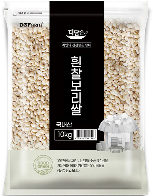 더담은 국산 흰찰보리쌀, 10kg, 1개