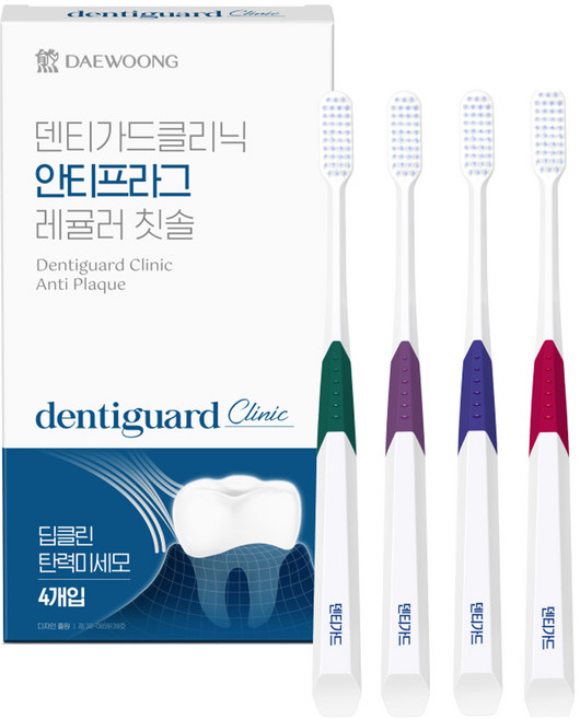 Daewoong 大熊製藥 牙菌斑護理彈力細軟毛牙刷組, 1組, 4支