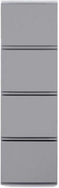 까사마루 트렌디 플렛 서랍장 슬림, 그레이, 4단