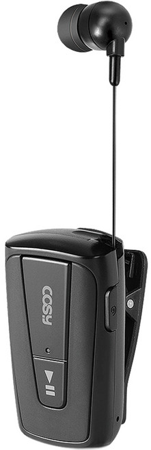 코시 클립형 자동감김 블루투스 이어폰 EP4069BT 블랙 12시간