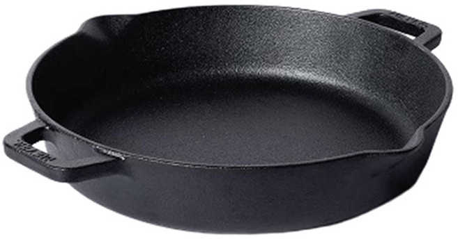 마이어코리아 인덕션 프리시즈닝 무쇠 주물 양손 프라이팬, 22cm, 1개