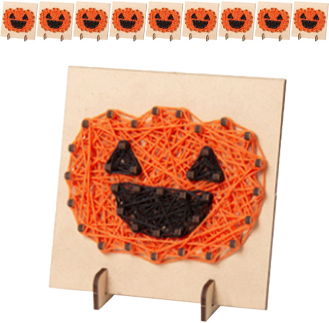 민화샵 할로윈 스트링아트 호박, 10개, 혼합색상
