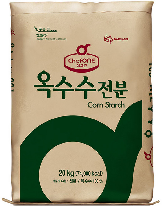 대상 쉐프원 옥수수전분, 1개, 20kg