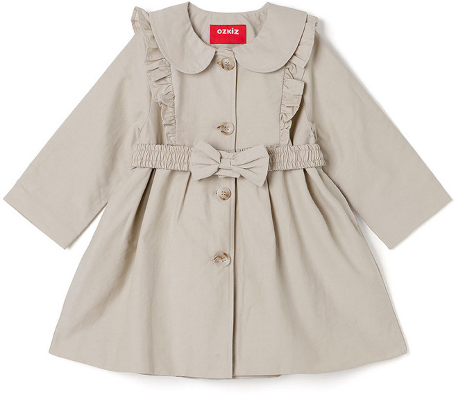 오즈키즈 여아용 나나프릴 트렌치 코트