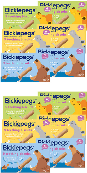 빅키페그 유아용 치발과자 티딩 비스킷, 순한맛, 38g, 12박스