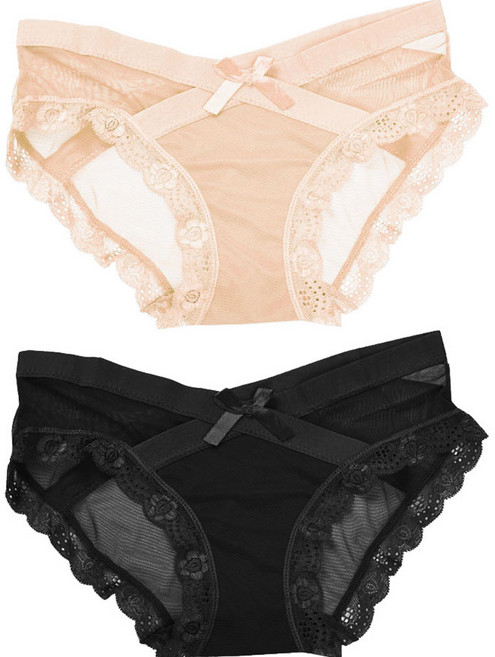 지앤와이 꽃레이스 리본 임부 팬티 2p