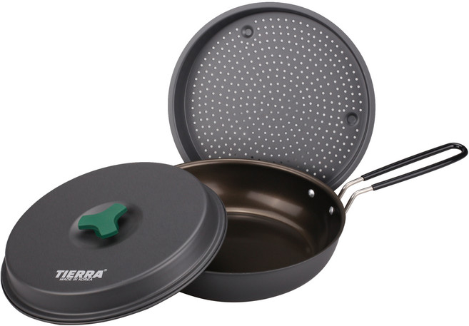 티에라 멀티 프라이팬 찜기 세트 TC-2003S/SPD 22cm, 혼합색상, 1세트