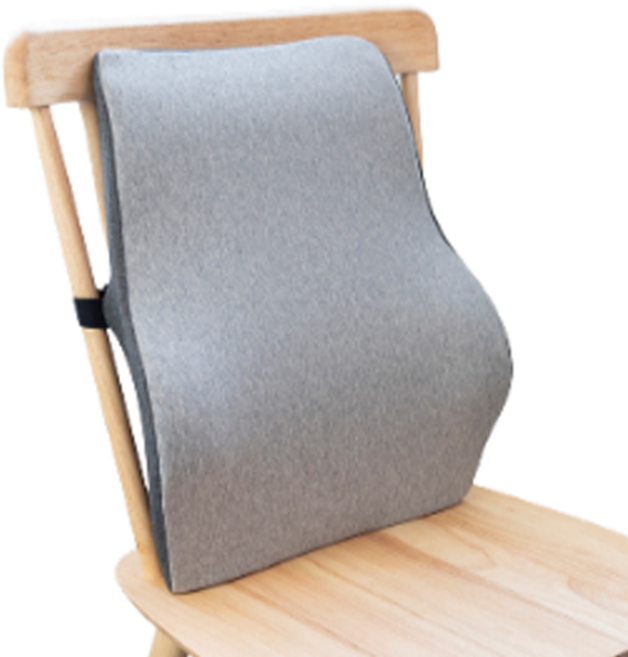 심플라인 메모리폼 허리 등받이 쿠션, 그레이