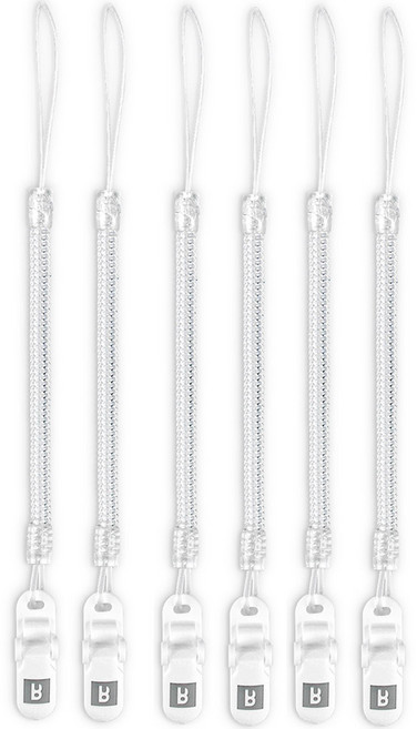 붐스피싱 집게 스프링줄 세트, 6개, 투명