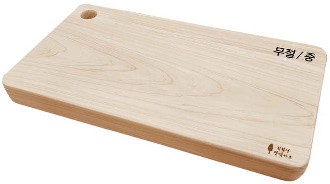 친환경편백아트 프리미엄 편백 통원목 무절 라운드 홀 도마, 혼합색상