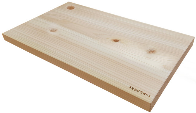 친환경편백아트 프리미엄 편백 통원목 유절 홀 도마, 혼합색상