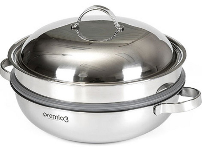 키친아트 프리미오3 통 3중 궁중 찜냄비, 24cm, 1개