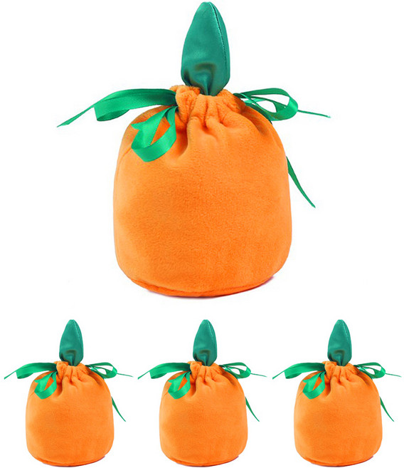 파티쇼 할로윈 사탕 호박주머니, 혼합색상, 4개