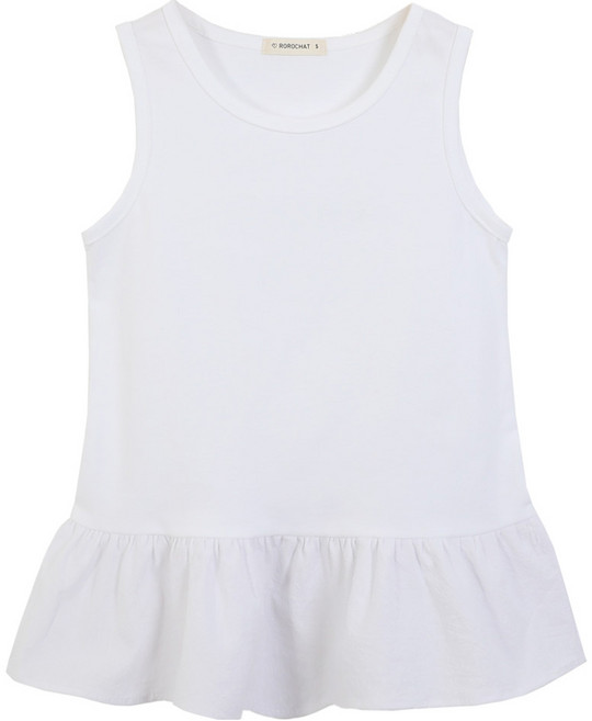 로로샤 여아용 소히 레이어드 롱 라운드티셔츠