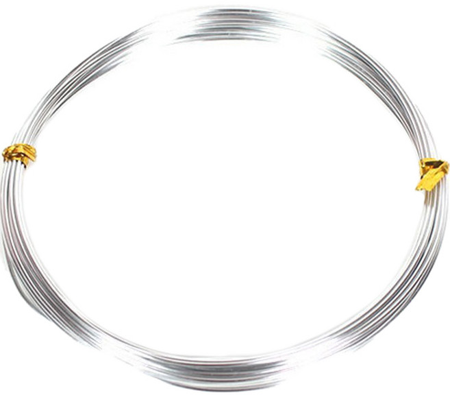 공예 철 와이어 1mm x 10m, 02 실버, 1개