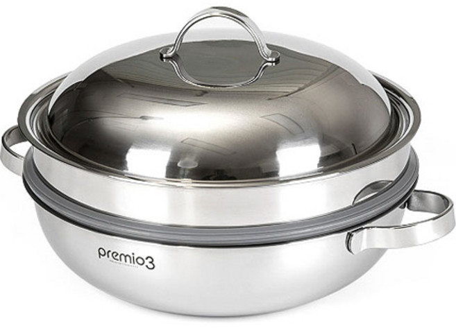 키친아트 프리미오3 통3중 인덕션 궁중 찜냄비, 28cm, 1개