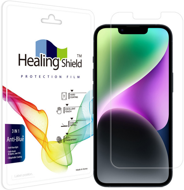 힐링쉴드 블루라이트차단 액정보호필름 세트, 1개