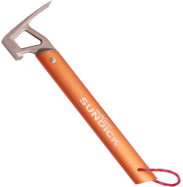라이프이앤 캠핑 팩 망치 파운딩 해머 경량 B0378, 오렌지, 1개
